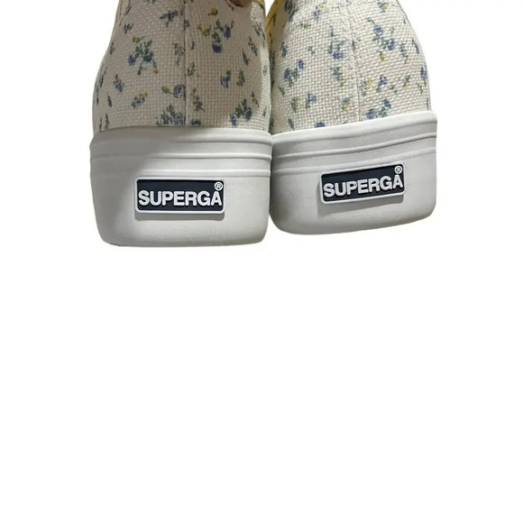LoveShackFancy Superga Platform Sneakers sz EU 40 US 9 Low Top Yellow Blue Shoes - Picture 10 of 16